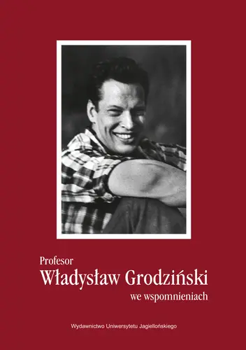 Okładka: Profesor Władysław Grodziński we wspomnieniach