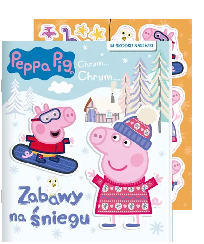 Okładka: Peppa Pig. Chrum... Chrum...nr 79 Zabawy w śniegu