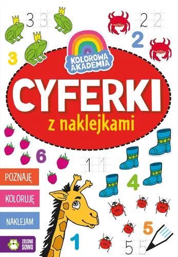 Okładka: Kolorowa Akademia. Cyferki z naklejkami