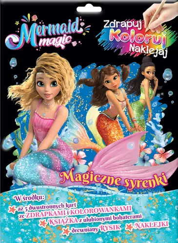 Okładka: Magia Syren. Zdrapuj, koloruj, naklejaj