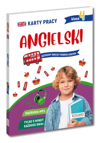 Okładka: Angielski. Karty pracy. Klasa 4