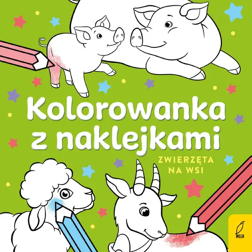 Okładka: Kolorowanka z naklejkami. Zwierzęta na wsi