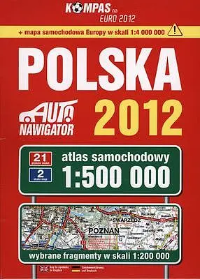 Okładka: Polska 2012 atlas samochodowy 1:500 000