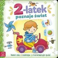 Okładka: 2-latek poznaje świat. Bawi się, nakleja, rozwiązuje quiz