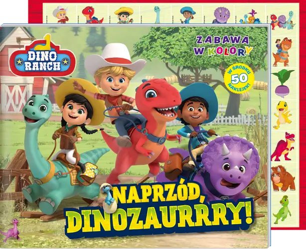 Okładka: Dino Ranch. Zabawa w kolory. Naprzód, dinozaurrry!