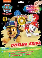 Okładka: Psi Patrol. Zdrapuj, koloruj, naklejaj. Dzielna ekipa