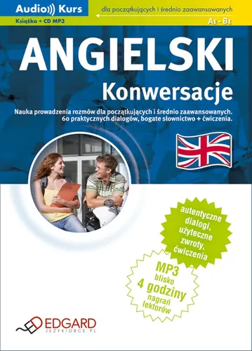 Okładka: Angielski - Konwersacje dla początkujących i średnio zaawansowanych (CD w komplecie)