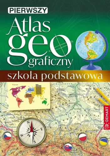 Okładka: Pierwszy atlas geograficzny. Szkoła podstawowa