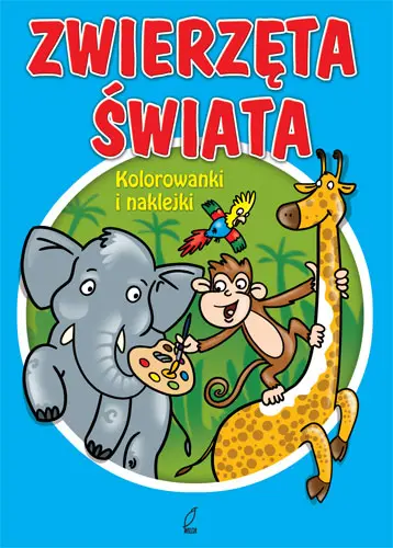 Okładka: Zwierzęta świata. Kolorowanki
