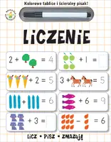 Okładka: Kolorowe tablice i ścieralny pisak! Liczenie