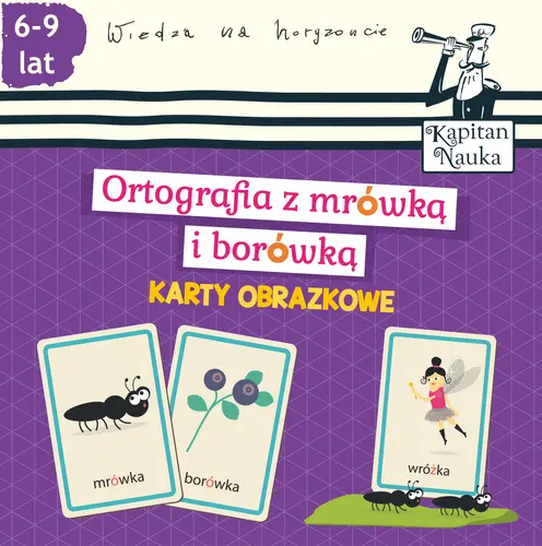 Okładka: Karty obrazkowe Ortografia z mrówką i borówką (6-9 lat)