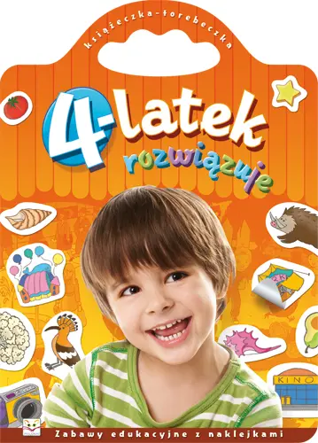 Okładka: Książeczka torebeczka. 4-latek rozwiązuje