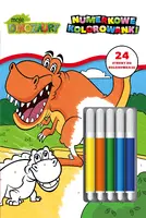Okładka: Moje Dinozaury. Numerkowe kolorowanki
