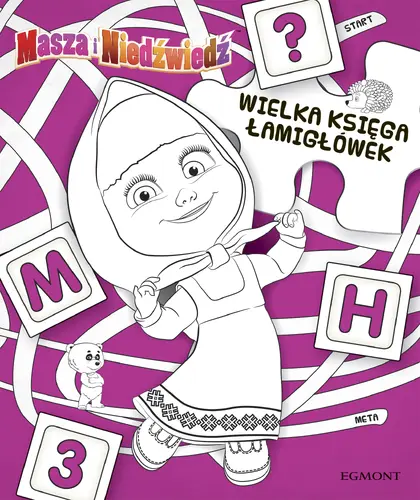 Okładka: Wielka Księga Łamigłówek. Masza i Niedźwiedź