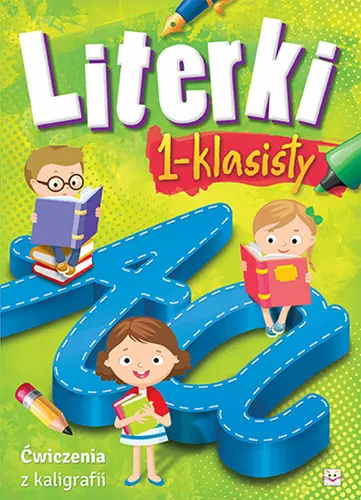 Okładka: Literki 1-klasisty. Ćwiczenia z kaligrafii.