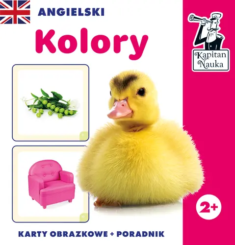 Okładka: Angielski. Kolory. Karty obrazkowe + poradnik. Kapitan Nauka