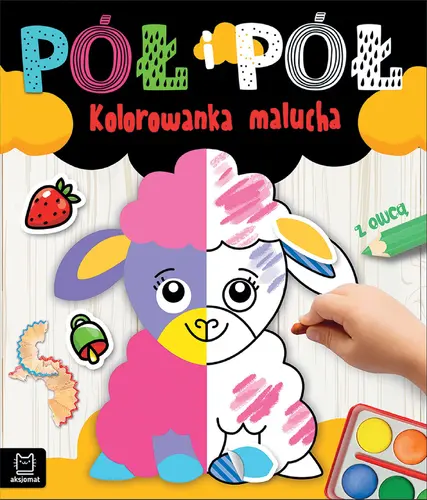 Okładka: Pół i pół. Kolorowanka malucha z owcą