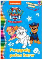 Okładka: Psi Patrol. Pokoloruj świat. Przygody pełne barw