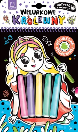 Okładka: Welurkowe królewny. Dotykaj i koloruj
