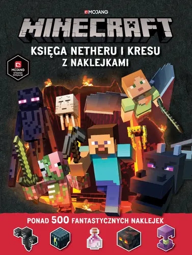 Okładka: Minecraft. Księga Netheru i Kresu z naklejkami
