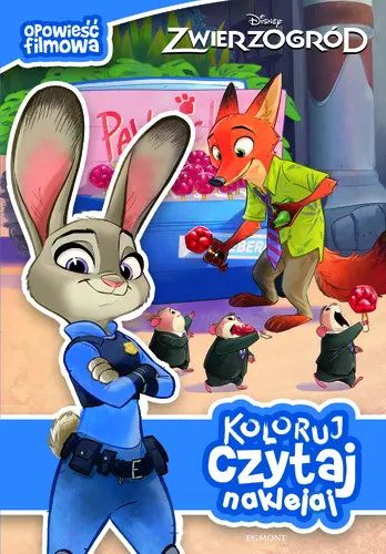 Okładka: Koloruj, czytaj, naklejaj. Zwierzogród