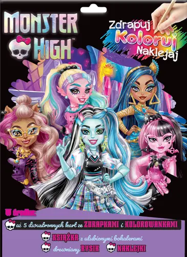 Okładka: Monster High. Zdrapuj, koloruj, naklejaj