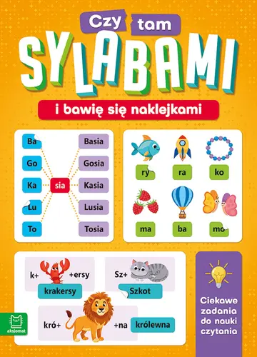 Okładka: Czytam sylabami i bawię się naklejkami. Ciekawe zadania do nauki czytania