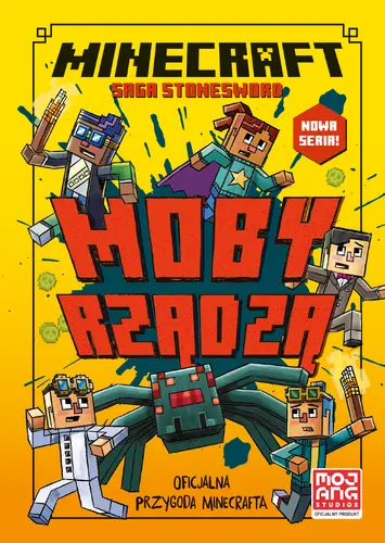 Okładka: Minecraft. Moby rządzą! Saga Stonesword. Tom 2