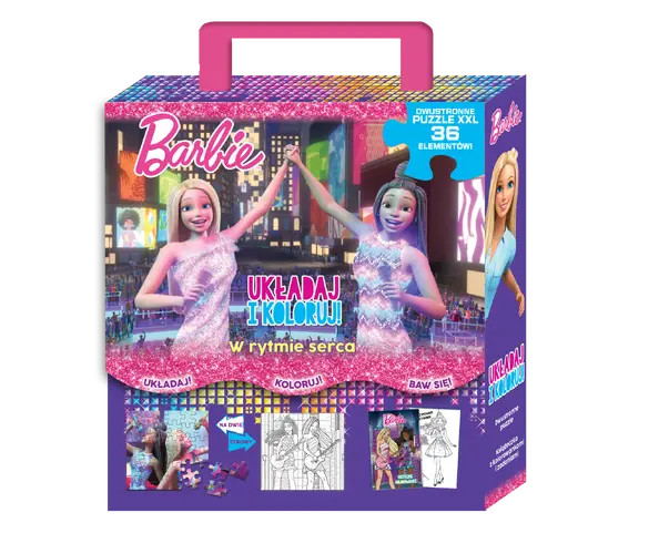 Okładka: Barbie. Układaj i koloruj. W rytmie serca