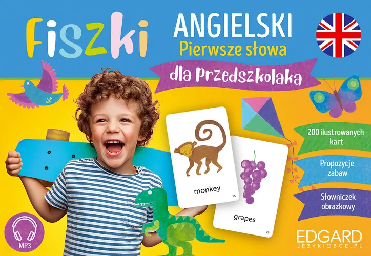 Okładka: Fiszki. Angielski. Pierwsze słowa dla przedszkolaka