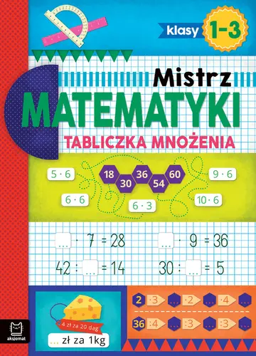 Okładka: Mistrz matematyki klasy 1-3. Tabliczka mnożenia