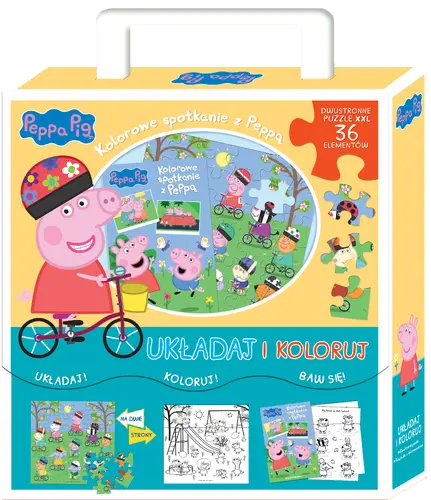 Okładka: Peppa Pig. Układaj i koloruj.
