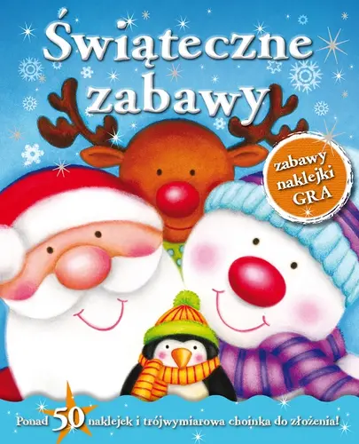 Okładka: Świąteczne zabawy. Zabawy, naklejki, gra