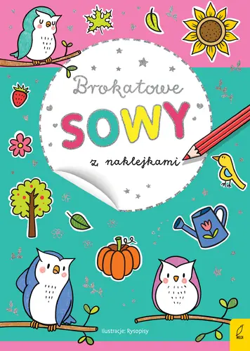 Okładka: Brokatowe sowy z naklejkami