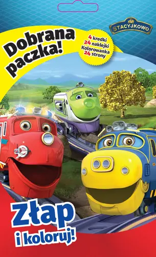 Okładka: Dobrana Paczka. Złap i koloruj. Stacyjkowo