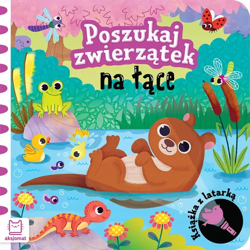Okładka: Poszukaj zwierzątek na łące. Książka z latarką