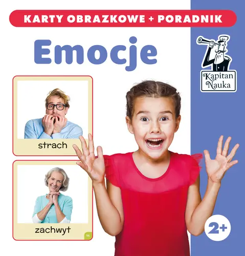 Okładka: Emocje. Karty obrazkowe + poradnik. Kapitan Nauka