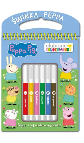 Okładka: Peppa Pig Ulubione kolorowanki cz. 1 Peppa i jej malowany świat