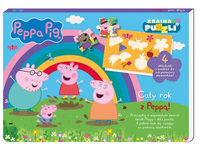 Okładka: Peppa Pig. Kraina puzzli. Cały rok z Peppą