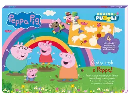 Okładka: Peppa Pig. Kraina puzzli. Cały rok z Peppą