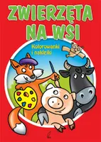 Okładka: Zwierzęta na wsi. Kolorowanki i naklejki