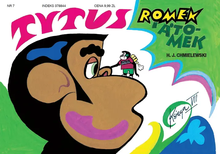 Okładka: Tytus, Romek i A'Tomek - Księga VII. Tytus poprawia dwójkę z geografii Polski