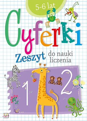 Okładka: Cyferki 5-6 lat - zeszyt do nauki liczenia