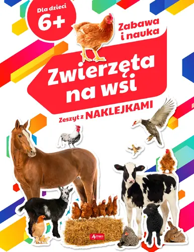 Okładka: Zwierzęta na wsi. Zeszyt z naklejkami