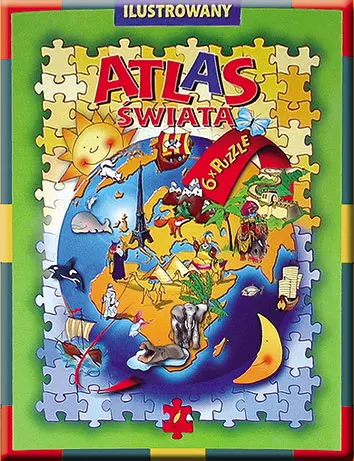Okładka: Atlas świata z puzzlami