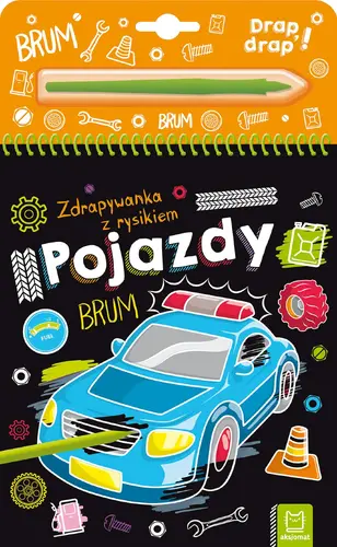 Okładka: Pojazdy. Zdrapywanka z rysikiem