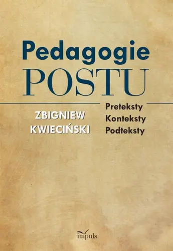 Okładka: Pedagogie postu