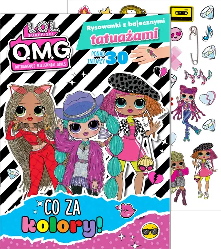 Okładka: L.O.L. Surprise! Rysowanki z bajecznymi tatuażami cz. 1 Co za kolory!