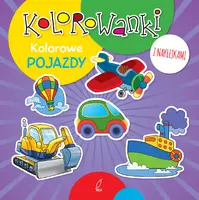 Okładka: Kolorowanki z naklejkami. Kolorowe pojazdy