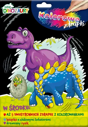 Okładka: Lubię Dinozaury Kolorowe zdrapki cz.1